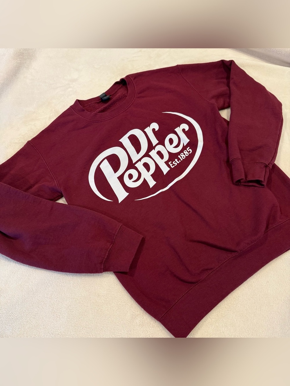 Dr Pepper maroon sweatshirt